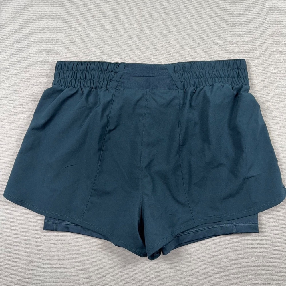Nike Dri-FIT High-Waisted 3" 2-in-1 Shorts Womens Size L Armory Navy Poly NEW - Picture 2 of 10